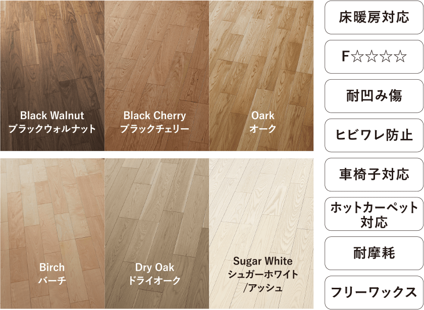 天然木突き板フローリング